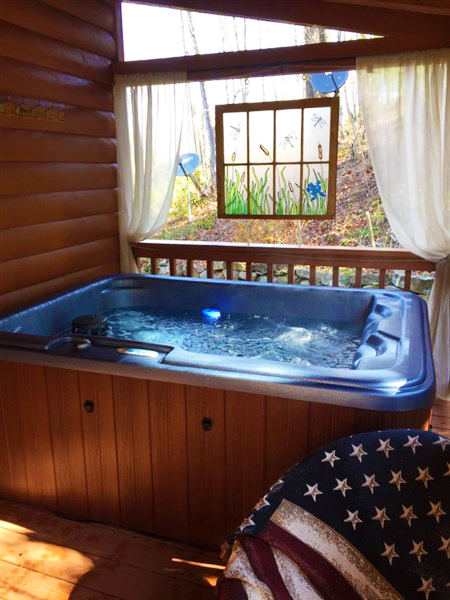 Simply Serene Porch Hot Tub